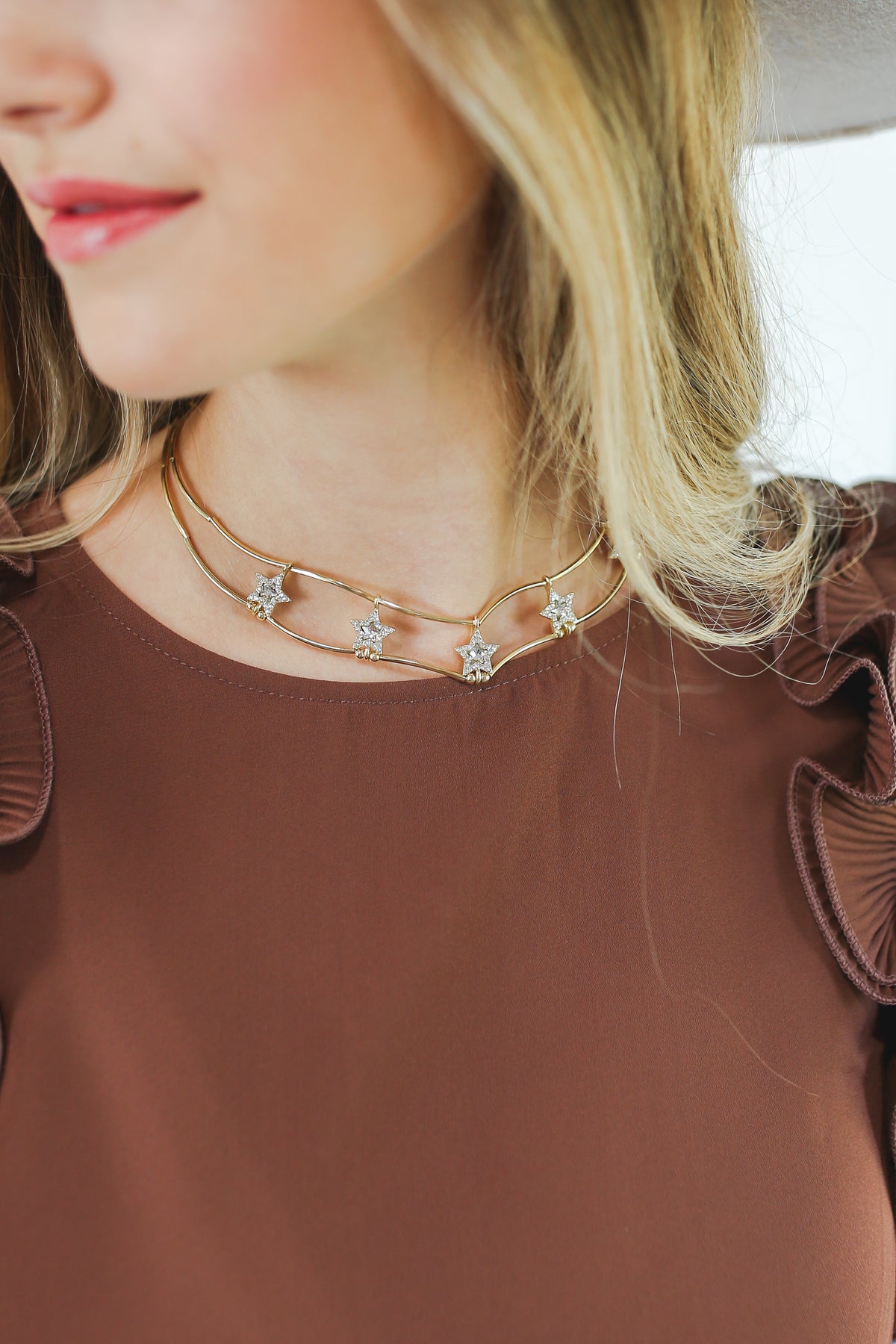 Light Up The Night Necklace In Gold by Boho Babes