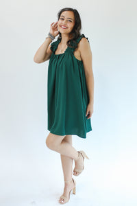 Brunchin' Babe Shift Dress In Hunter