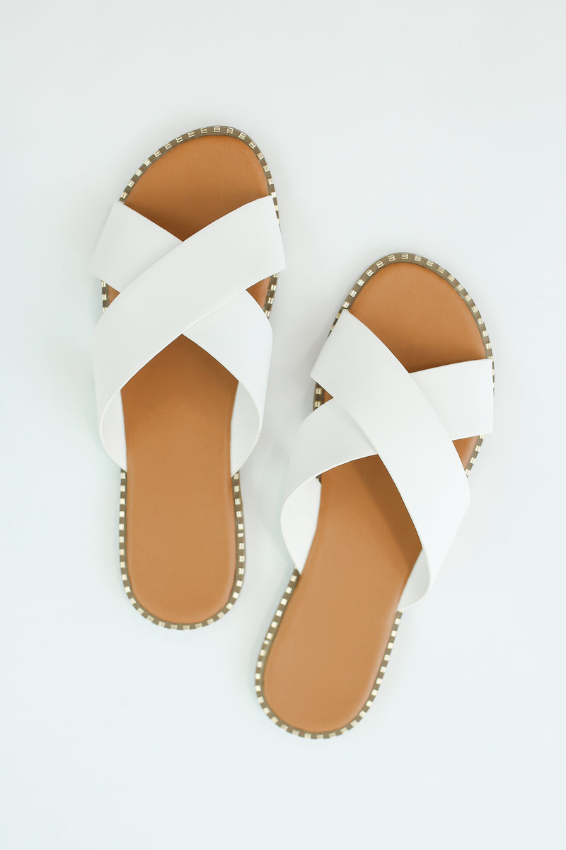 The Micah Sandal In White