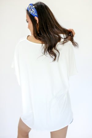 In Perfect Harmony Shift Top In White
