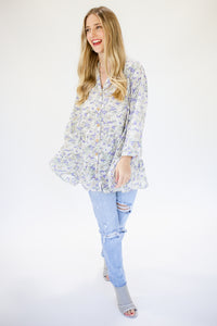 Counting Blessings Floral Shift Top