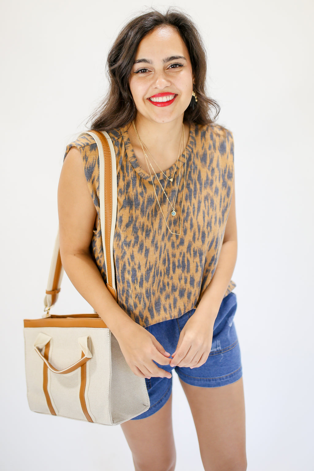 Total Greatness Leopard Tank In Camel