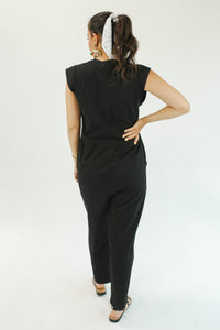 Fall Travels Jumpsuit In Black