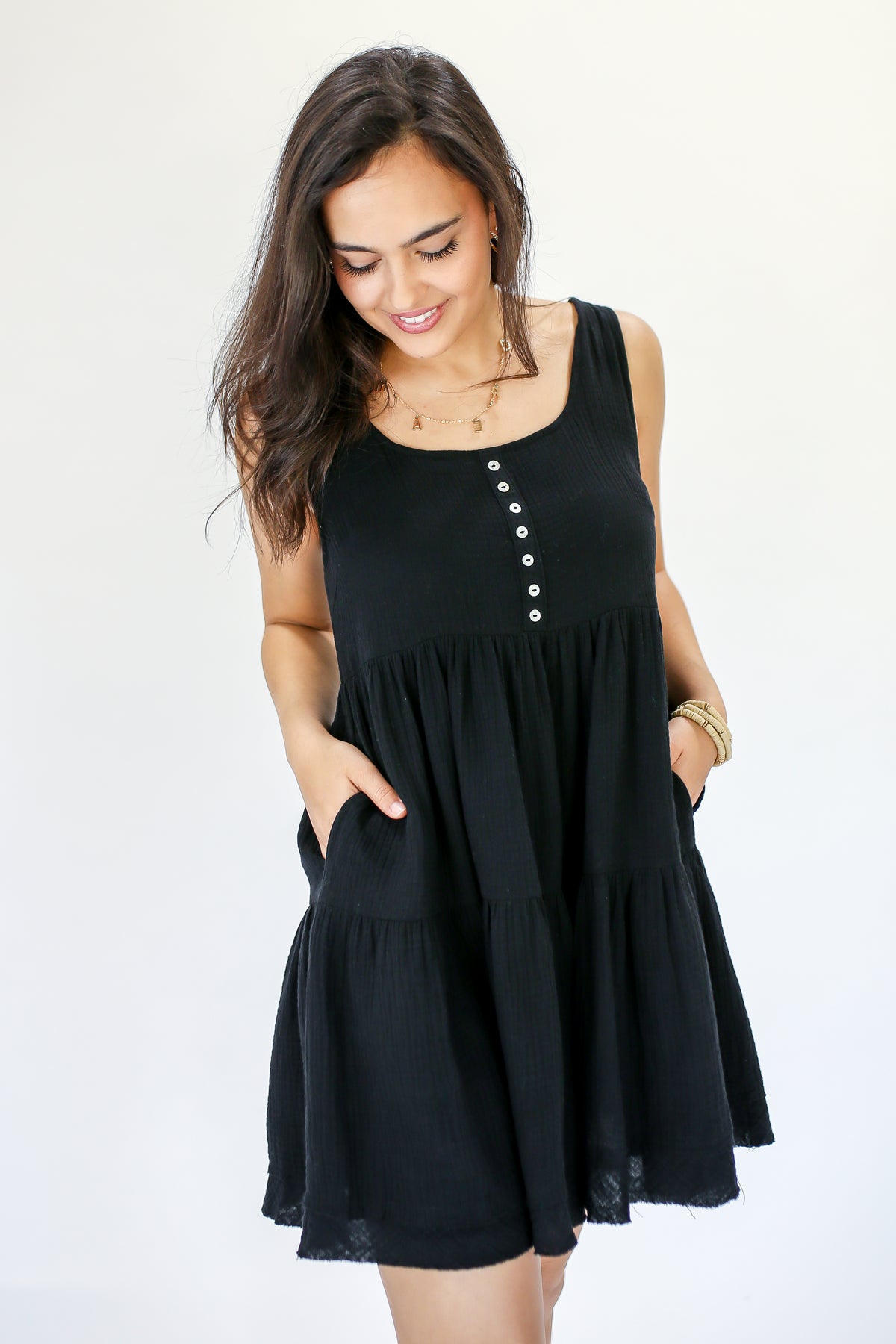 Secret Wish Shift Dress In Black