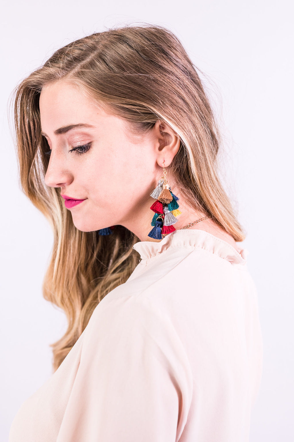 Bold Move Tassel Earrings In Multi