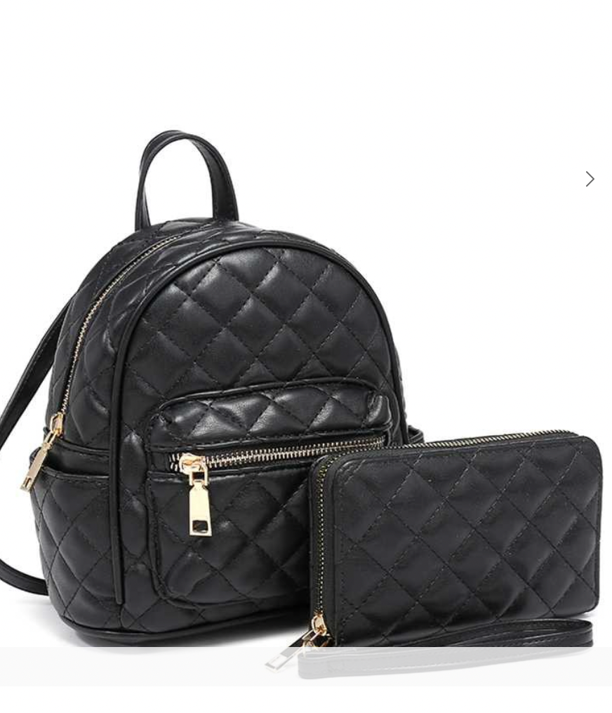 Uptown Promise Quilted Mini Backpack In Black